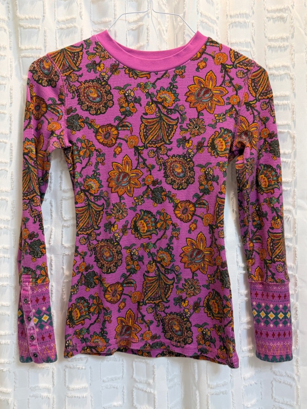 Sundance Pink Floral Long-Sleeve Thermal Top